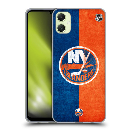 NHL New York Islanders Half Distressed Soft Gel Case for Samsung Galaxy A05