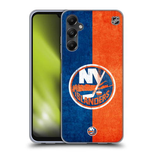 NHL New York Islanders Half Distressed Soft Gel Case for Samsung Galaxy A05s