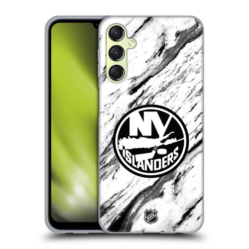 NHL New York Islanders Marble Soft Gel Case for Samsung Galaxy A24 4G / Galaxy M34 5G