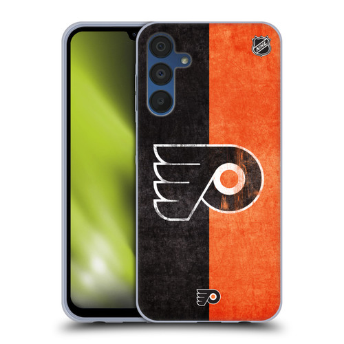NHL Philadelphia Flyers Half Distressed Soft Gel Case for Samsung Galaxy A15