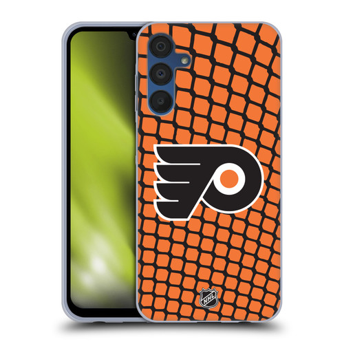NHL Philadelphia Flyers Net Pattern Soft Gel Case for Samsung Galaxy A15