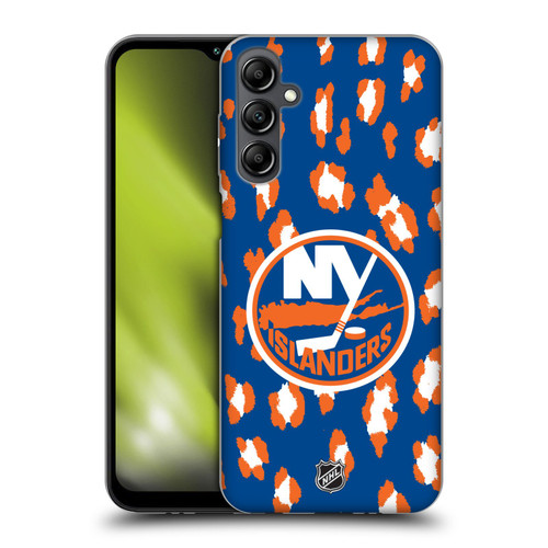 NHL New York Islanders Leopard Patten Soft Gel Case for Samsung Galaxy M14 5G