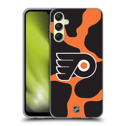 NHL Philadelphia Flyers Cow Pattern Soft Gel Case for Samsung Galaxy A24 4G / M34 5G