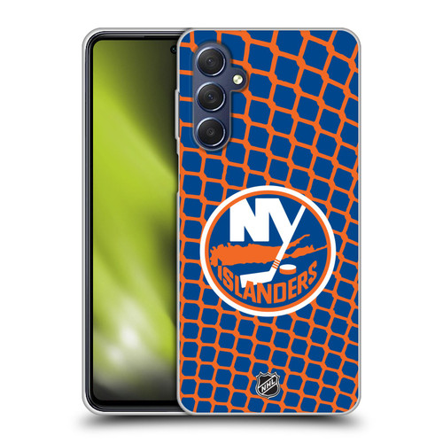 NHL New York Islanders Net Pattern Soft Gel Case for Samsung Galaxy M54 5G