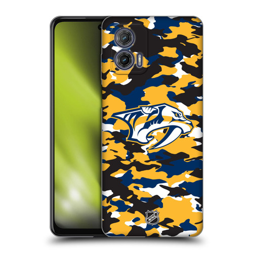 NHL Nashville Predators Camouflage Soft Gel Case for Motorola Moto G73 5G