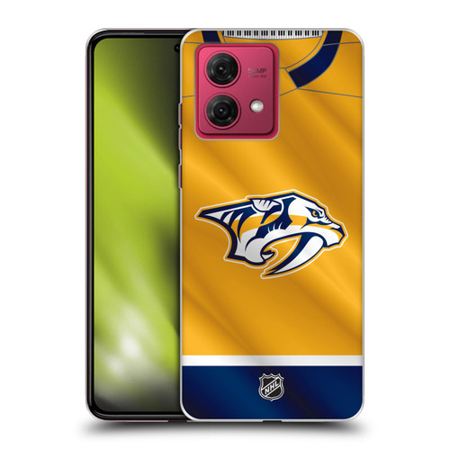 NHL Nashville Predators Jersey Soft Gel Case for Motorola Moto G84 5G