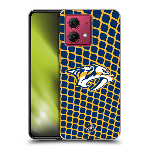 NHL Nashville Predators Net Pattern Soft Gel Case for Motorola Moto G84 5G