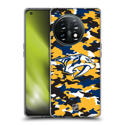 NHL Nashville Predators Camouflage Soft Gel Case for OnePlus 11 5G