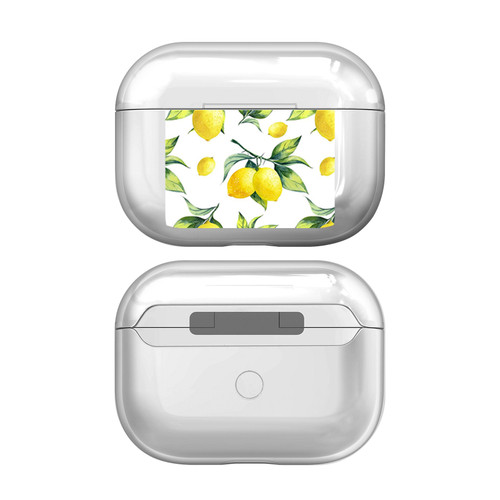 Haroulita Mixed Designs White Lemons Clear Hard Crystal Cover Case for Apple AirPods Pro 2 Charging Case