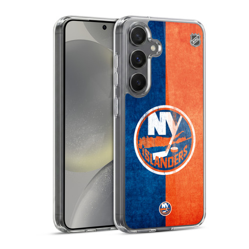 NHL New York Islanders Half Distressed Soft Gel Case for Samsung Galaxy S24 5G