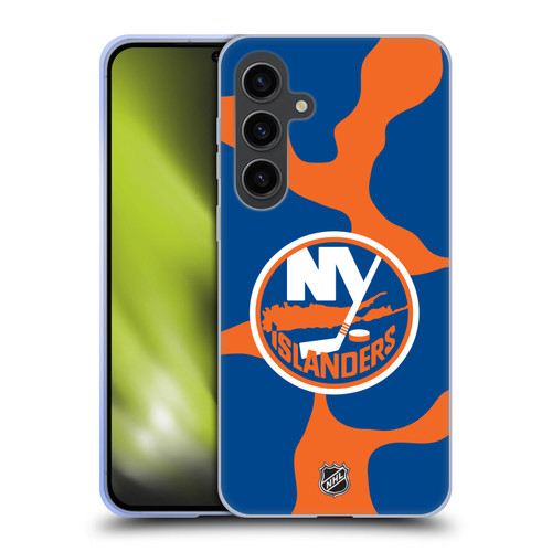 NHL New York Islanders Cow Pattern Soft Gel Case for Samsung Galaxy S24+ 5G
