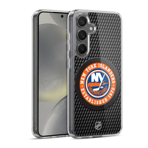 NHL New York Islanders Puck Texture Soft Gel Case for Samsung Galaxy S24 5G