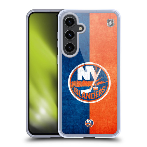 NHL New York Islanders Half Distressed Soft Gel Case for Samsung Galaxy S24+ 5G