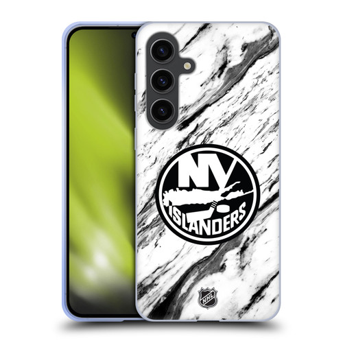 NHL New York Islanders Marble Soft Gel Case for Samsung Galaxy S24+ 5G