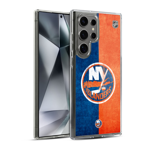 NHL New York Islanders Half Distressed Soft Gel Case for Samsung Galaxy S24 Ultra 5G