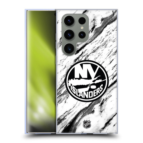 NHL New York Islanders Marble Soft Gel Case for Samsung Galaxy S24 Ultra 5G