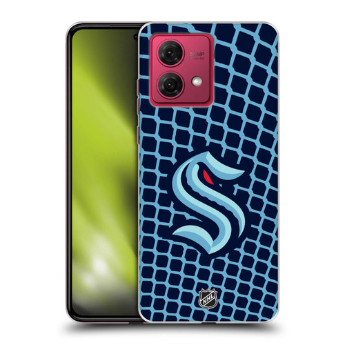 NHL Seattle Kraken Net Pattern Soft Gel Case for Motorola Moto G84 5G
