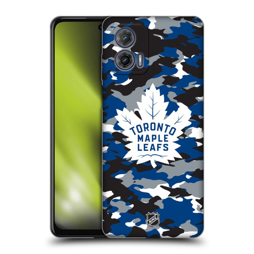 NHL Toronto Maple Leafs Camouflage Soft Gel Case for Motorola Moto G73 5G