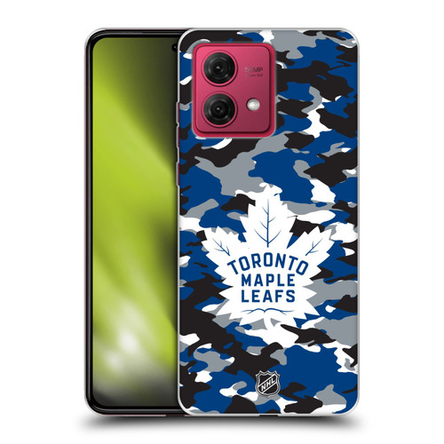 NHL Toronto Maple Leafs Camouflage Soft Gel Case for Motorola Moto G84 5G