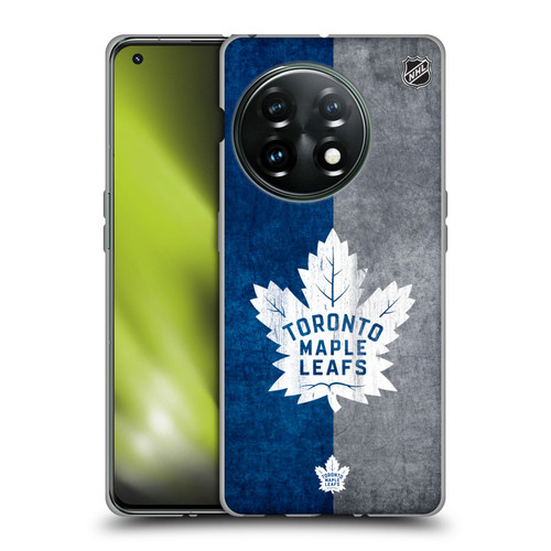NHL Toronto Maple Leafs Half Distressed Soft Gel Case for OnePlus 11 5G