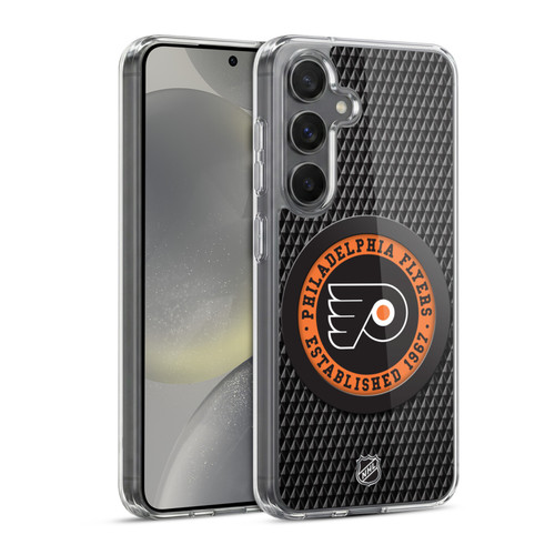 NHL Philadelphia Flyers Puck Texture Soft Gel Case for Samsung Galaxy S24 5G & MagSafe