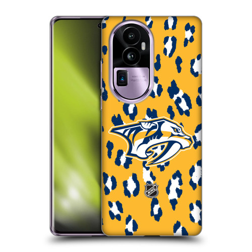NHL Nashville Predators Leopard Pattern Soft Gel Case for OPPO Reno10 Pro+