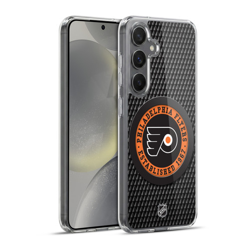 NHL Philadelphia Flyers Puck Texture Soft Gel Case for Samsung Galaxy S24+ 5G & MagSafe