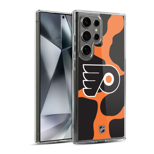 NHL Philadelphia Flyers Cow Pattern Soft Gel Case for Samsung Galaxy S24 Ultra 5G & MagSafe