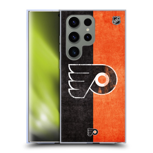 NHL Philadelphia Flyers Half Distressed Soft Gel Case for Samsung Galaxy S24 Ultra 5G
