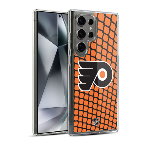 NHL Philadelphia Flyers Net Pattern Soft Gel Case for Samsung Galaxy S24 Ultra 5G & MagSafe