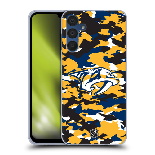 NHL Nashville Predators Camouflage Soft Gel Case for Samsung Galaxy A15