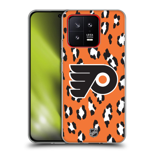 NHL Philadelphia Flyers Leopard Patten Soft Gel Case for Xiaomi 13 5G