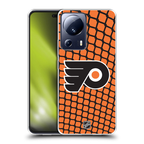 NHL Philadelphia Flyers Net Pattern Soft Gel Case for Xiaomi 13 Lite 5G