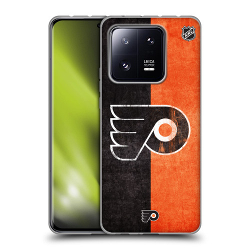 NHL Philadelphia Flyers Half Distressed Soft Gel Case for Xiaomi 13 Pro 5G