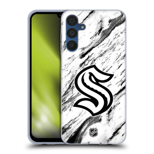 NHL Seattle Kraken Marble Soft Gel Case for Samsung Galaxy A15