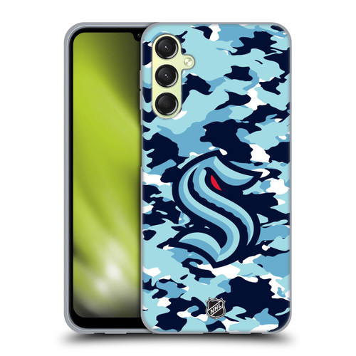 NHL Seattle Kraken Camouflage Soft Gel Case for Samsung Galaxy A24 4G / Galaxy M34 5G
