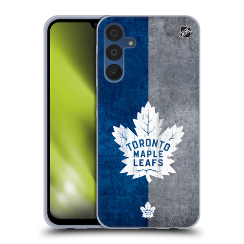 NHL Toronto Maple Leafs Half Distressed Soft Gel Case for Samsung Galaxy A15