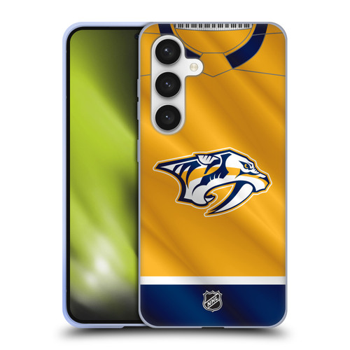 NHL Nashville Predators Jersey Soft Gel Case for Samsung Galaxy S24 5G