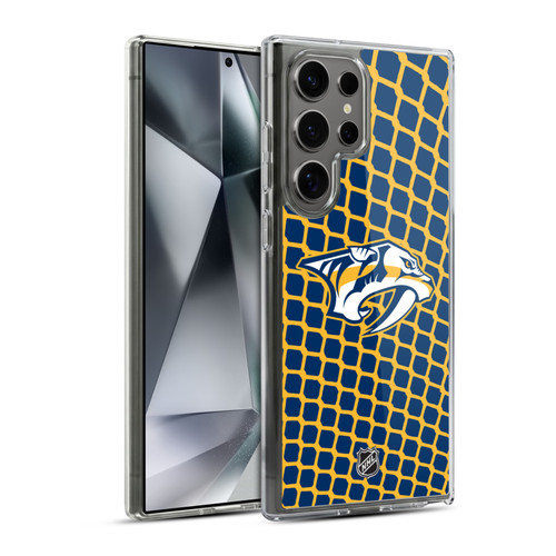 NHL Nashville Predators Net Pattern Soft Gel Case for Samsung Galaxy S24 Ultra 5G & MagSafe