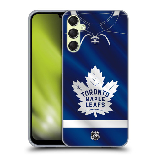 NHL Toronto Maple Leafs Jersey Soft Gel Case for Samsung Galaxy A24 4G / Galaxy M34 5G