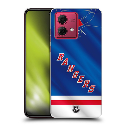 NHL New York Rangers Jersey Soft Gel Case for Motorola Moto G84 5G