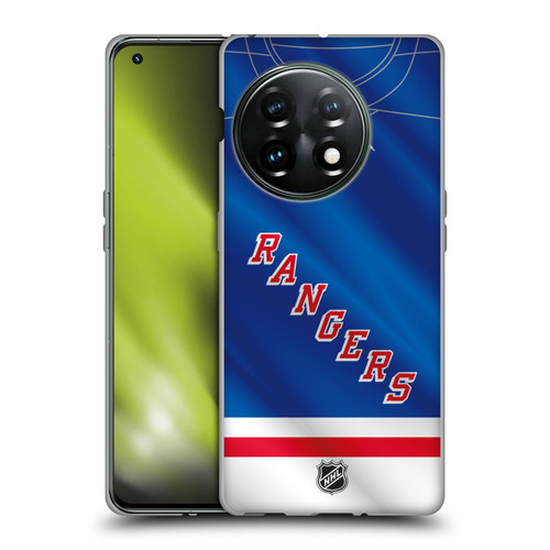 NHL New York Rangers Jersey Soft Gel Case for OnePlus 11 5G