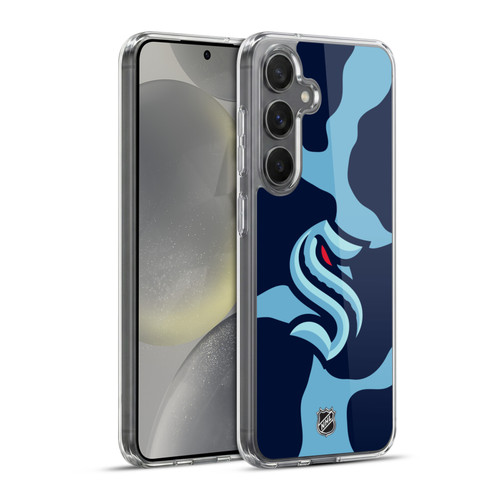 NHL Seattle Kraken Cow Pattern Soft Gel Case for Samsung Galaxy S24+ 5G