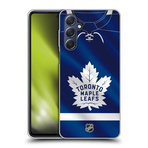 NHL Toronto Maple Leafs Jersey Soft Gel Case for Samsung Galaxy M54 5G