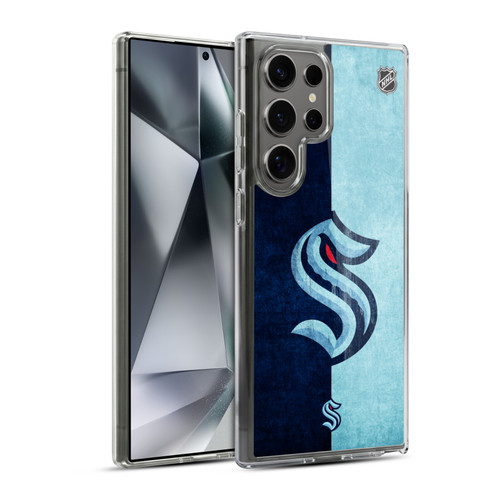 NHL Seattle Kraken Half Distressed Soft Gel Case for Samsung Galaxy S24 Ultra 5G