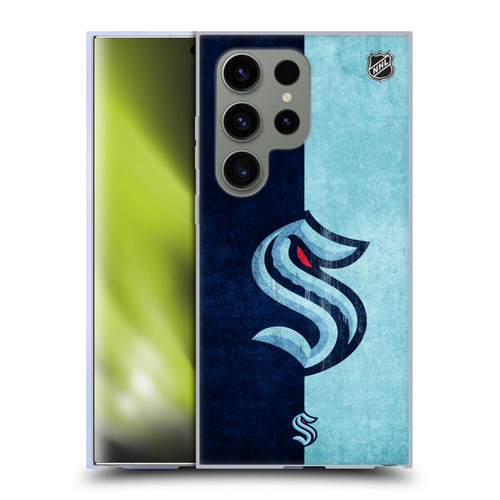 NHL Seattle Kraken Half Distressed Soft Gel Case for Samsung Galaxy S24 Ultra 5G