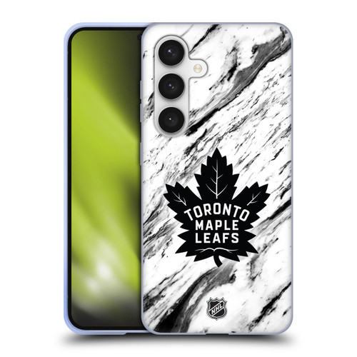 NHL Toronto Maple Leafs Marble Soft Gel Case for Samsung Galaxy S24 5G