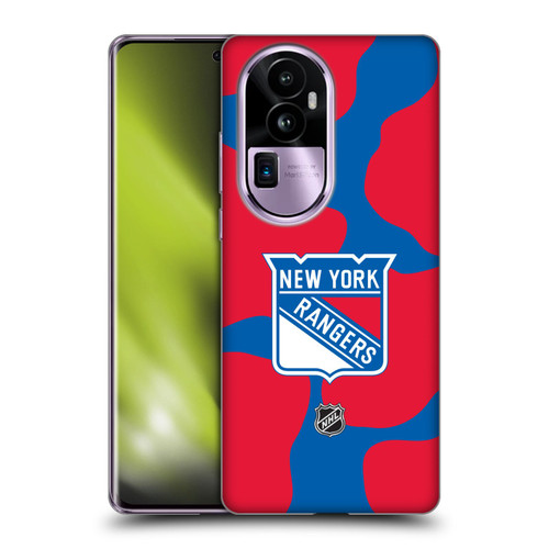 NHL New York Rangers Cow Pattern Soft Gel Case for OPPO Reno10 Pro+