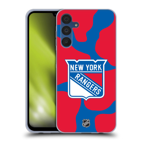 NHL New York Rangers Cow Pattern Soft Gel Case for Samsung Galaxy A15