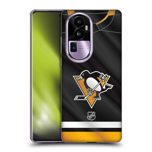 NHL Pittsburgh Penguins Jersey Soft Gel Case for OPPO Reno10 Pro+